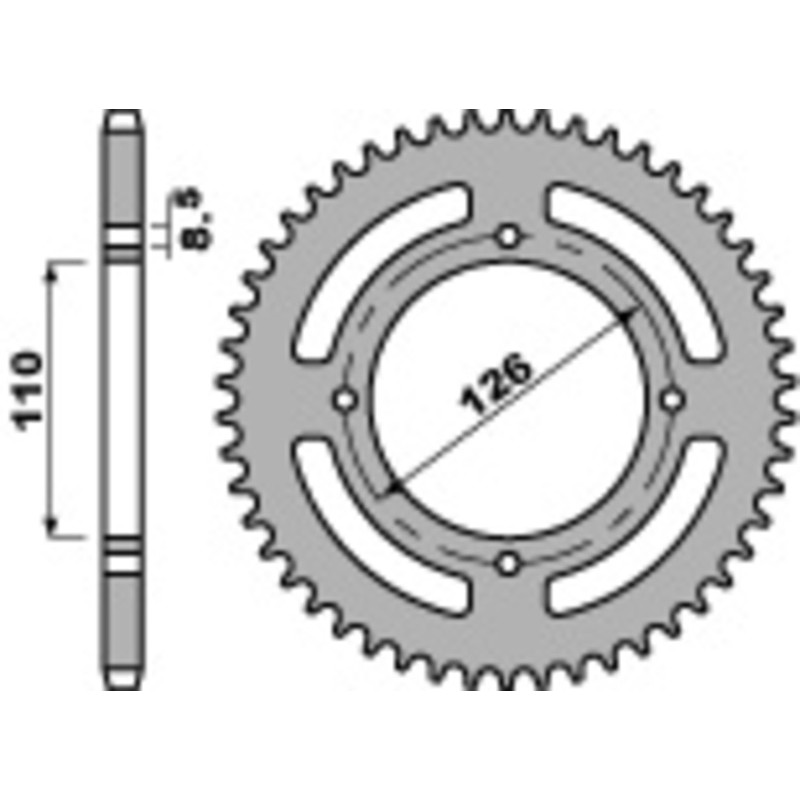 Corona de acero PBR paso 420 para KAWASAKI KX 60, KX 65 y SUZUKI RM 65 de 1985 a 2027
