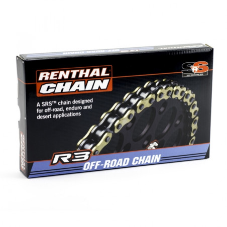 Cadena RENTHAL con retenes 520R3-3 con para KTM SX 250, HUSQVARNA WR 125, YAMAHA YZ 125 y GAS GAS EC 200 de 1980 a 2027