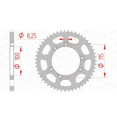 AFAM steel rear sprocket 420 pitch for FANTIC ENDURO 50, ENDURO 50 ER COMPETIZIONE and BETA RRT 50, RRT 50 MOTARD 2002-2019