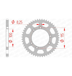 AFAM Kettenrad Stahl Teilung 420 für FANTIC ENDURO 50, ENDURO 50 ER COMPETIZIONE und BETA RRT 50, RRT 50 MOTARD 2002-2019