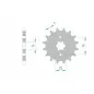 AFAM steel front sprocket 428 pitch for YAMAHA XT 125, SHERCO SE 125 CITYCORP, RIEJU SMX 125 and SCORPA TYS 125 1982-2023