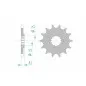 AFAM steel front sprocket 520 pitch for KTM SX 125, HUSQVARNA FC 250, BETA RR 250 and GAS GAS EC 300 1984-2027