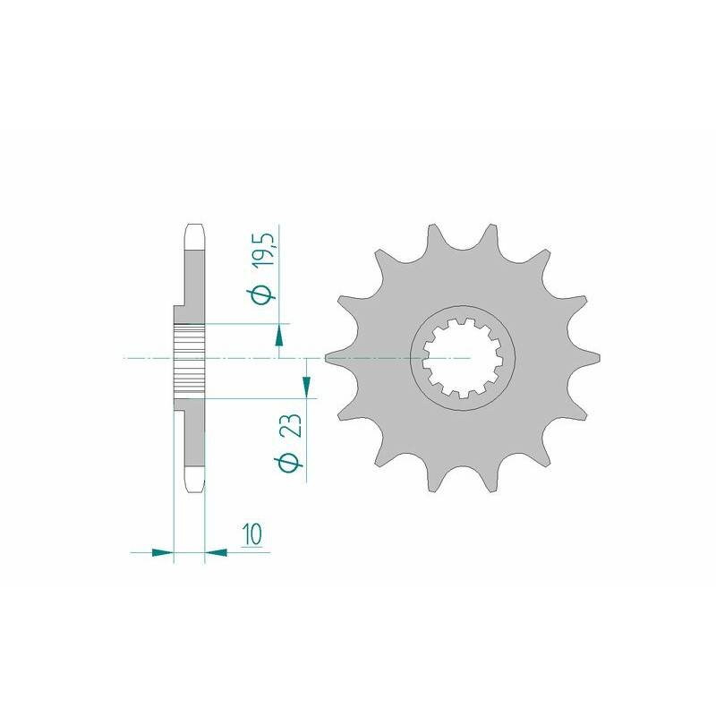 AFAM steel front sprocket 520 pitch for SUZUKI DR-Z 400 S, DR-Z 400 SM, DRZ 400, BETA ALP 200, JONATHAN 350 and KAWASAKI KLX 400
