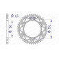 AFAM Kettenrad Alu Teilung 520 für HUSQVARNA WR 125, GAS GAS EC 200, SHERCO SEF 250 und BETA RR 400 1985-2022 - 15206+