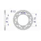 AFAM aluminium rear sprocket 520 pitch for HUSQVARNA WR 125, GAS GAS EC 200, SHERCO SEF 250 and BETA RR 400 1985-2023 - 15206N