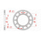 Corona de acero AFAM paso 520 para YAMAHA YZ 125, YZ 250, HONDA NX 250, XR 250, FANTIC XE 125, XEF 250 y RIEJU MARATHON - 12323