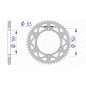 Corona de aluminio AFAM paso 520 para YAMAHA YZ 125, YZ 250, YZF 250, FANTIC XE 125, XEF 250, XEF 450 y RIEJU MARATHON - 13323N Corona de aluminio AFAM paso 520 para YAMAHA YZ 125, YZ 250, YZF 250, FANTIC XE 125, XEF 250, XEF 450 y RIEJU MARATHON - 13323N