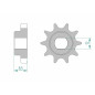 AFAM steel front sprocket 415 pitch for KTM SX 50, SX 50 MINI and HUSQVARNA TC 50, TC 50 MINI 2006-2023 AFAM steel front sprocket 415 pitch for KTM SX 50, SX 50 MINI and HUSQVARNA TC 50, TC 50 MINI 2006-2023