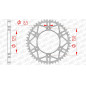 Corona de acero AFAM paso 520 para KTM SX 250, HUSQVARNA FC 250, GAS GAS EC 250 y HUSABERG FE 501 de 1993 a 2026