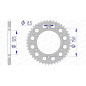 AFAM Kettenrad Alu Teilung 520 für KTM SX 250, HUSQVARNA FC 250, HUSABERG FE 501 und GAS GAS EC 250 1988-2026 - 72304N