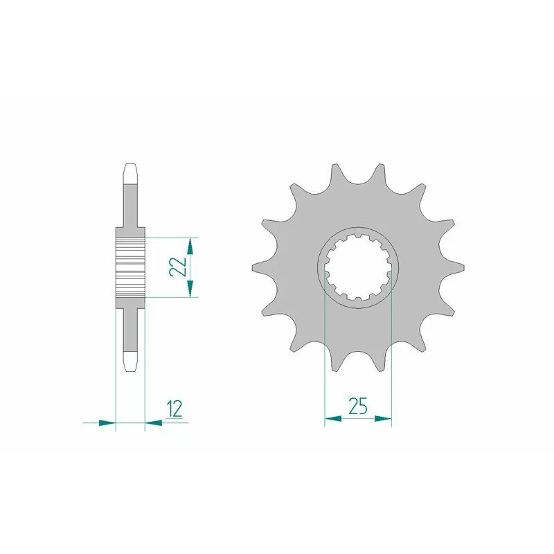 AFAM steel front sprocket 520 pitch for GAS GAS EC 200, EC 250, EC 300, MC 250, WILD HP 450 and RIEJU MR 300 1996-2021 AFAM steel front sprocket 520 pitch for GAS GAS EC 200, EC 250, EC 300, MC 250, WILD HP 450 and RIEJU MR 300 1996-2021