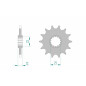 AFAM Ritzel Stahl Teilung 520 für GAS GAS EC 200, EC 250, EC 300, MC 250, WILD HP 450 und RIEJU MR 300 1996-2021