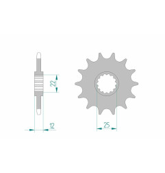 AFAM Ritzel Stahl Teilung 520 für GAS GAS EC 200, EC 250, EC 300, MC 250, WILD HP 450 und RIEJU MR 300 1996-2021