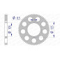 Corona de aluminio AFAM paso 428 para HM CRE 50, CRE 50 BAJA, CRE 50 DERAPAGE RR y VENT BAJA 50, BAJA RR 50, DERAPAGE 50