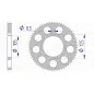 AFAM aluminium rear sprocket 428 pitch for HM CRE 50, CRE 50 BAJA, CRE 50 DERAPAGE RR and VENT BAJA 50, BAJA RR 50, DERAPAGE 50