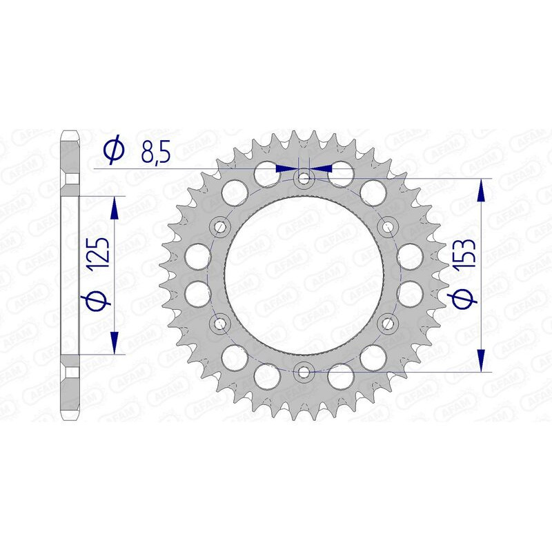 AFAM Kettenrad Alu Teilung 520 für HONDA CR 125, CR 250, CRF 250, CRF 450 und HM CRE 250, CRE 250 F, CREF 250, CRM-F 450 X AFAM Kettenrad Alu Teilung 520 für HONDA CR 125, CR 250, CRF 250, CRF 450 und HM CRE 250, CRE 250 F, CREF 250, CRM-F 450 X