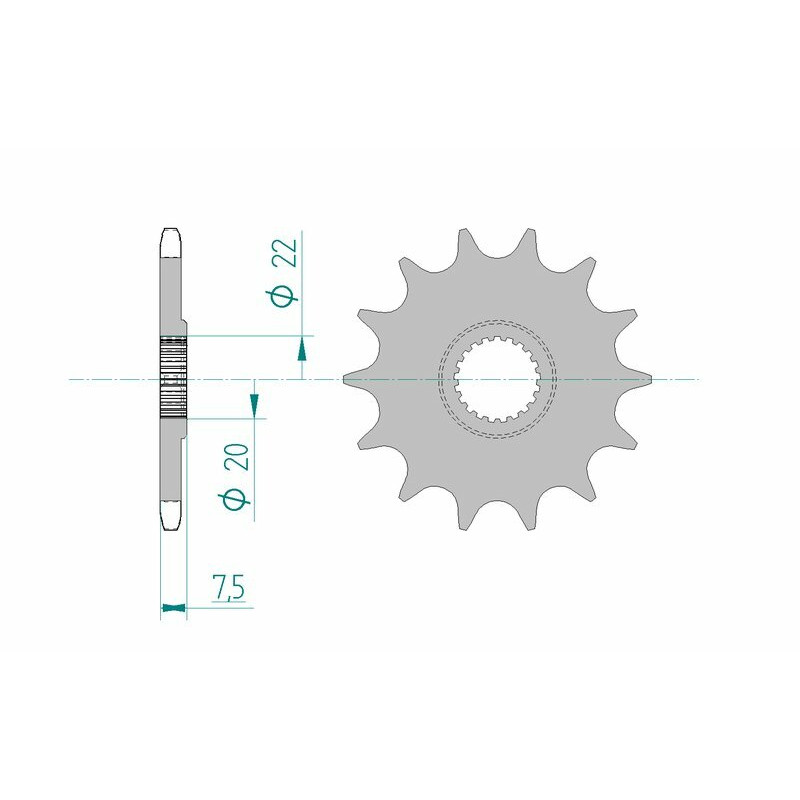 AFAM Ritzel Stahl Teilung 520 für HM CRE 250 F, CRE 250 X, CRE-F 250 X, CREF 250 und HONDA CR 125, CRF 250, CRF 250 X 2004-2019