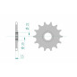 Piñón de acero AFAM paso 520 para HM CRE 250 F, CRE 250 X, CRE-F 250 X, CRE-F 300 X, CREF 250 y HONDA CR 125, CRF 250, CRF 250 X