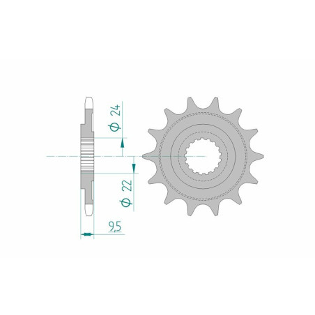 AFAM Ritzel Stahl Teilung 520 für HONDA CR 250, CRF 450, CRF 450 X und HM CRE 450, CREF 450, CRM-F 450 X 1988-2025