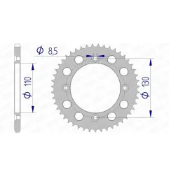 AFAM Kettenrad Alu Teilung 420 für HONDA CR 80, CR 85, CRF 150 1985-2027
