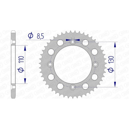 AFAM aluminium rear sprocket 420 pitch for HONDA CR 80, CR 85, CRF 150 1985-2027