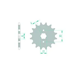 AFAM Ritzel Stahl Teilung 420 für HONDA CR 80, CRF 110, MONKEY, MSX 125, MTX 80 RF 1982-2027