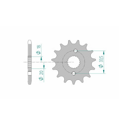 AFAM Ritzel Stahl Teilung 420 für HONDA CRF 150 2007-2027