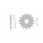 AFAM steel front sprocket 420 pitch for HONDA CRF 150 2007-2027