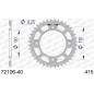 Couronne alu AFAM 40 dents, pas 415 pour KTM SX 50, SX 50 MINI, HUSQVARNA TC 50, TC 50 MINI et GAS GAS MC 50 de 2014 à 2027