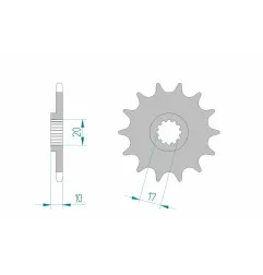 AFAM steel front sprocket 520 pitch for HUSQVARNA CR 125, WR 125 1980-2014
