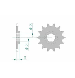 AFAM Ritzel Stahl Teilung 520 für HUSQVARNA CR 250, TC 450, TE 610, WR 250, WR 360 1990-2014