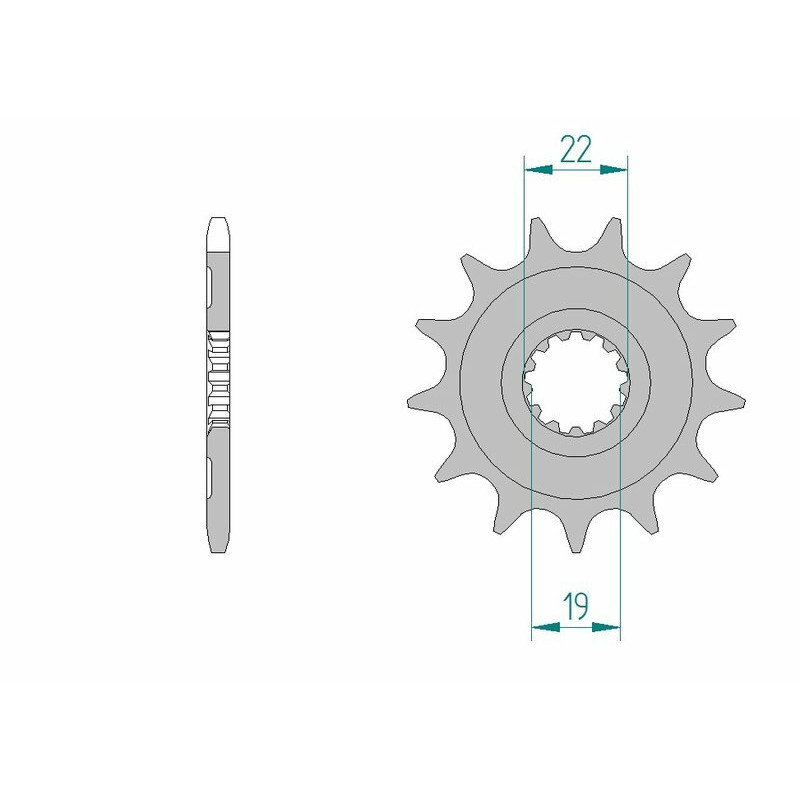 AFAM steel front sprocket 520 pitch for HUSQVARNA TC 250, TE 250 I.E 4T, TE 310 I.E 2010-2014