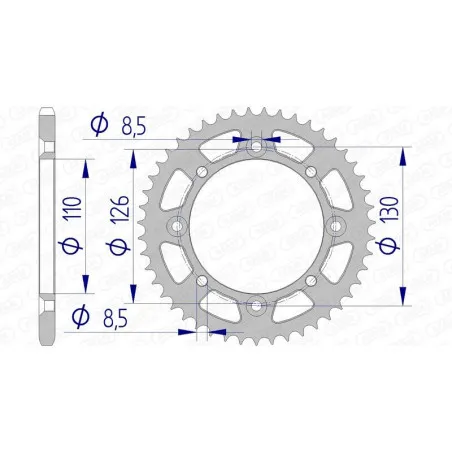 AFAM Kettenrad Alu Teilung 420 für KAWASAKI KX 60, KX 65 und SUZUKI RM 65 1985-2027
