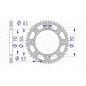 Couronne alu AFAM, pas 420 pour KAWASAKI KX 65 et SUZUKI RM 65 de 2000 à 2027