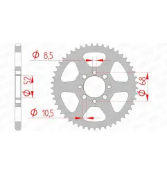 AFAM Kettenrad Stahl Teilung 420 für SUZUKI DRZ 110, RM 50, TS 50 ERK, TS 50 XA, TS 50 XK und KAWASAKI KLX 110 1978-2020