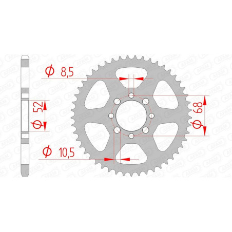 AFAM Kettenrad Stahl Teilung 420 für SUZUKI DRZ 110, RM 50, TS 50 ERK, TS 50 XA, TS 50 XK und KAWASAKI KLX 110 1978-2020