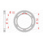 AFAM steel rear sprocket 428 pitch for KAWASAKI KMX 125, KMX 200 1986-2002 AFAM steel rear sprocket 428 pitch for KAWASAKI KMX 125, KMX 200 1986-2002