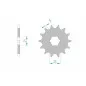 AFAM 520 steel front sprocket for YAMAHA YFM 350 WARRIOR 2WD, YFZ 350 BANSHEE 2WD, YZ 250 and KAWASAKI KDX 200, KX 250, KX 500