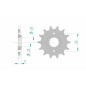 Piñón de acero AFAM paso 520 para KAWASAKI KLR 250, KLR 600, KLR 650, KLX 250 de 1978 a 2017