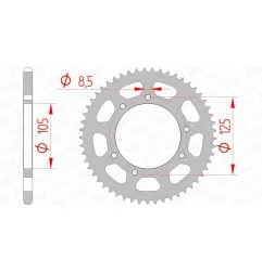 Corona de acero AFAM paso 420 para RIEJU MRT 50, GILERA RCR 50, APRILIA RX 50 y YAMAHA DT 50 de 1995 a 2026
