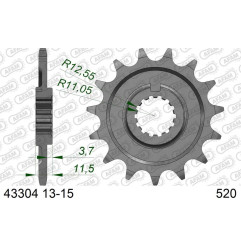 Pignon acier AFAM pas 520 pour SHERCO SC 250, SEF 450, SEF 500, SER 250, SER 300 de 2014 à 2027