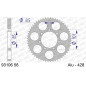 Couronne alu AFAM 56 dents, pas 428 pour TM RACING EN 80, MX 80, MX 85 de 1993 à 2005