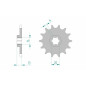 AFAM steel front sprocket 520 pitch for TM RACING EN 125, MX 85 1997-2005