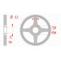 Couronne acier AFAM pas 428 pour YAMAHA TTR 125 de 2000 à 2001 Couronne acier AFAM pas 428 pour YAMAHA TTR 125 de 2000 à 2001