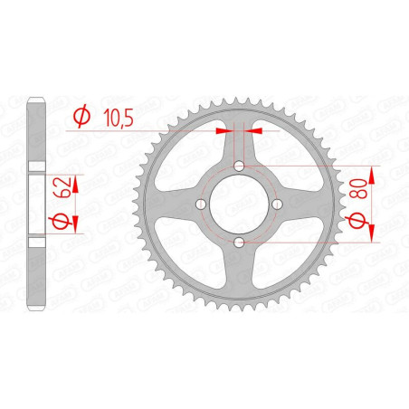 Corona de acero AFAM paso 428 para YAMAHA TTR 125 de 2002 a 2022