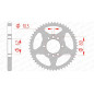 AFAM Kettenrad Stahl Teilung 428 für YAMAHA DT 125, DT 125 MX, XTZ 125, YTM 200 1978-2006