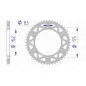 AFAM Kettenrad Alu Teilung 520 für YAMAHA IT 250, WR 250, YZ 125, YZ 250, YZ 490 1980-1998