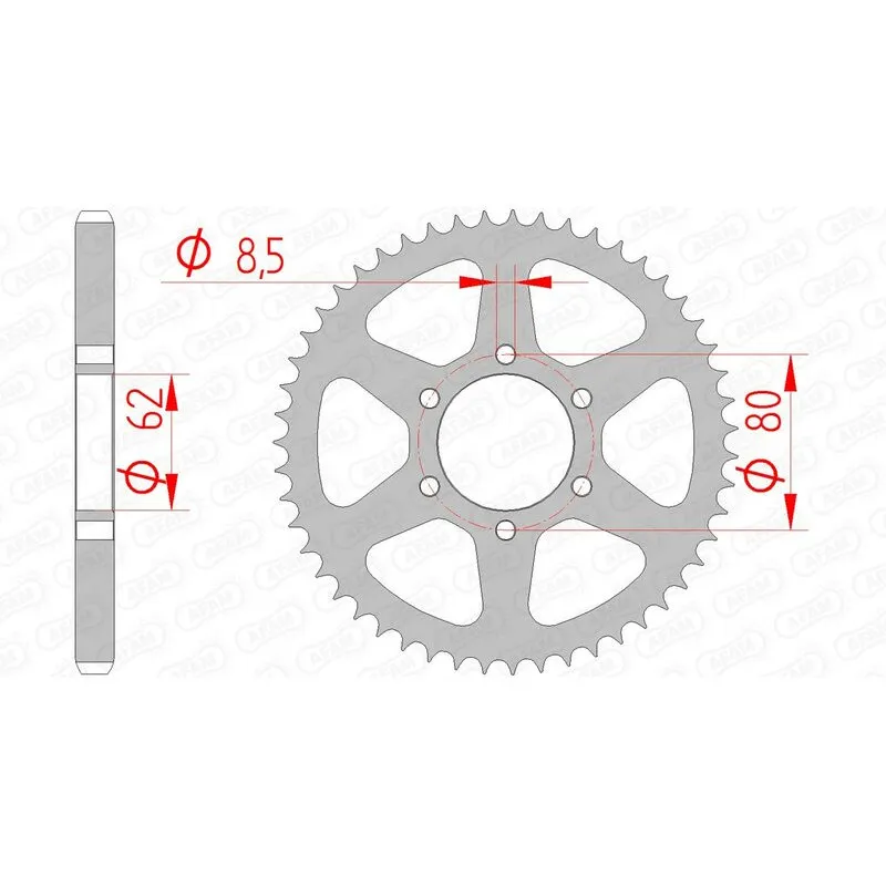 AFAM steel rear sprocket 428 pitch for YAMAHA TW 125, TY 125, TY 175, XT 125, XT 350 1976-2006 AFAM steel rear sprocket 428 pitch for YAMAHA TW 125, TY 125, TY 175, XT 125, XT 350 1976-2006