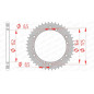 AFAM Kettenrad Stahl Teilung 520 für YAMAHA DT 400, IT 175, IT 200, TT 600, XT 400 1975-2001