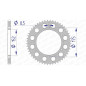Corona de aluminio AFAM 52 dientes, paso 520 para YAMAHA DT 200 WR, WR 200 de 1991 a 1996